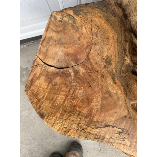 Wood 1990s Statement Live-Edge Mango Wood "Window" Slab For Sale - Image 7 of 18