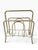 Vintage Hollywood Regency Brass Multi-Tier Magazine Rack For Sale - Image 4 of 6