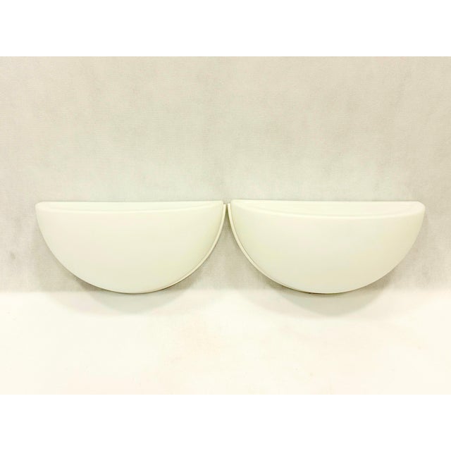 White Mid-Century Wall Sconces from Glashütte Limburg, 1970s, Set of 2 For Sale - Image 8 of 10