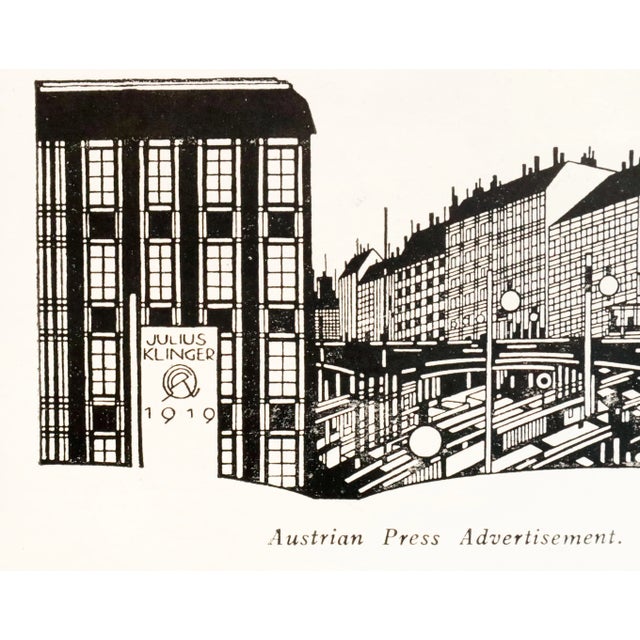 1920s 1923 Austrian Advertisement, Tabu Cigarette Paper (Matted) For Sale - Image 5 of 6