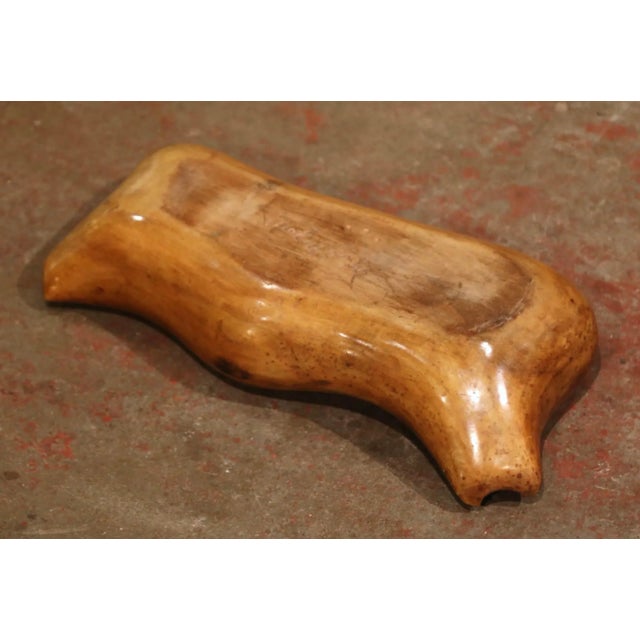 Mid-Century French Carved Walnut Tree Root Centerpiece Bowl Signed Delaporte For Sale - Image 9 of 10