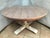 Round coffee table, 1970s Round coffee table made of wood and a board veneered with natural oak veneer. The top is painted...