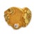 Art Nouveau 1910s Art Nouveau Old Cut Diamond 14k Yellow Gold Floral Ring, Size 8 For Sale - Image 3 of 7