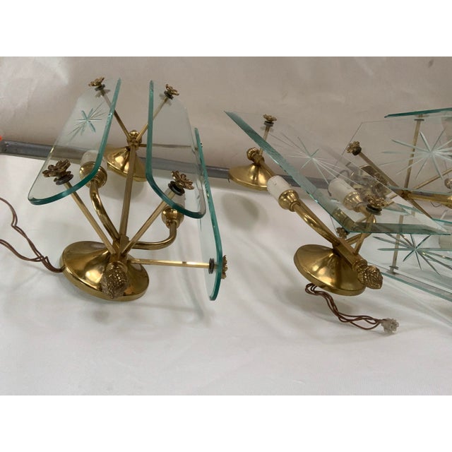 Art Deco Large Wall Lamps, 1970s, Set of 4 For Sale - Image 17 of 18
