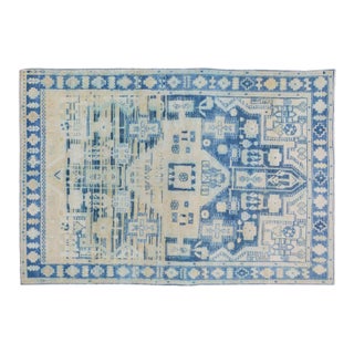 Vintage Turkish Anatolian Hand Knotted Wool Rug, 4'3''x6'3'' For Sale