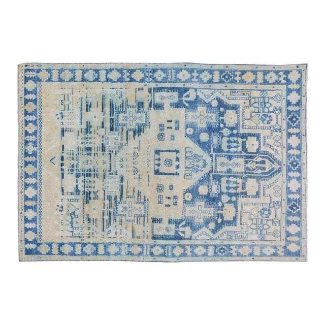 Vintage Turkish Anatolian Hand Knotted Wool Rug, 4'3''x6'3'' For Sale