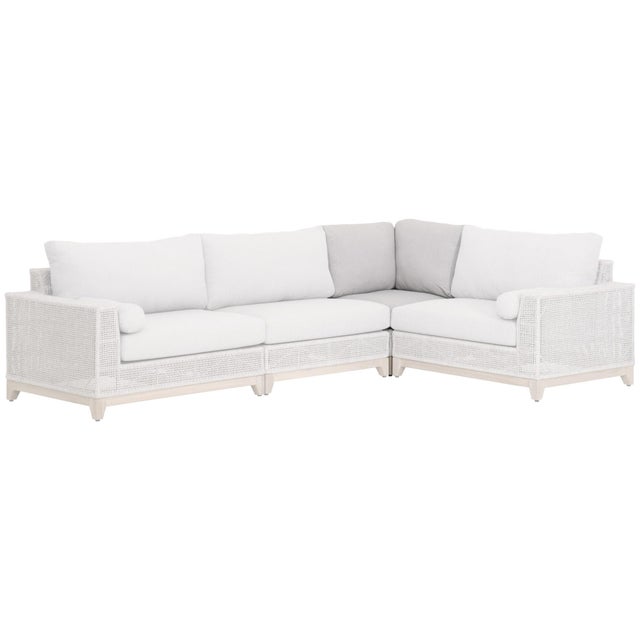 Taupe Tropez Teak & Rope Outdoor Modular Corner Sofa For Sale - Image 8 of 8