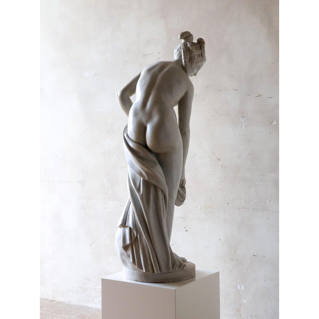 Stone After Christophe-Gabriel Allegrain, Sculpture of a Bathing Woman, Marble For Sale - Image 7 of 13