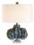 Ruffle Up Blue Green Table Lamp For Sale