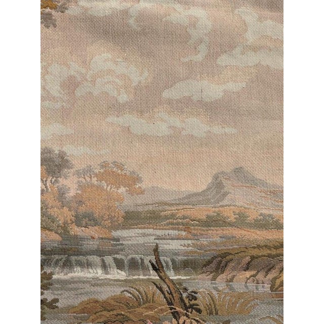 Vintage French Jacquard Tapestry with Gallant Meeting by Jules Pansu, 1970s For Sale - Image 10 of 18