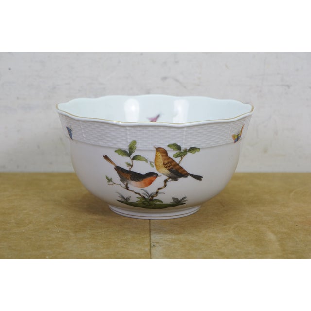 Late 20th Century Herend Hungary Rothschild Bird China Serving Plates Bowls Cachepots - 30 pcs For Sale - Image 10 of 18