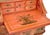 Mid-Century Italian Venetian Coral & Gilt Hand Painted Chinoiserie Secretary Desk For Sale - Image 4 of 9
