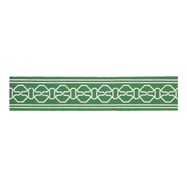 Sample - Schumacher X Mary Mcdonald Malmaison Tape in Green For Sale