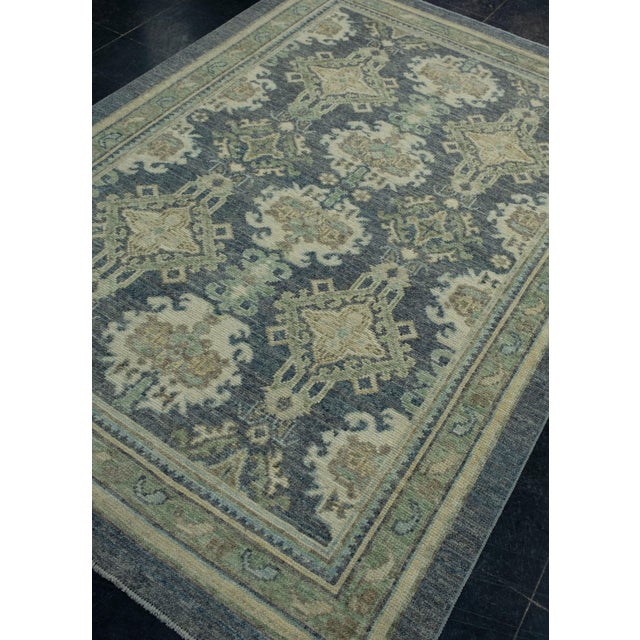 Turkish Turkish Oushak Rug 4'11" x 7' #17342 For Sale - Image 3 of 8