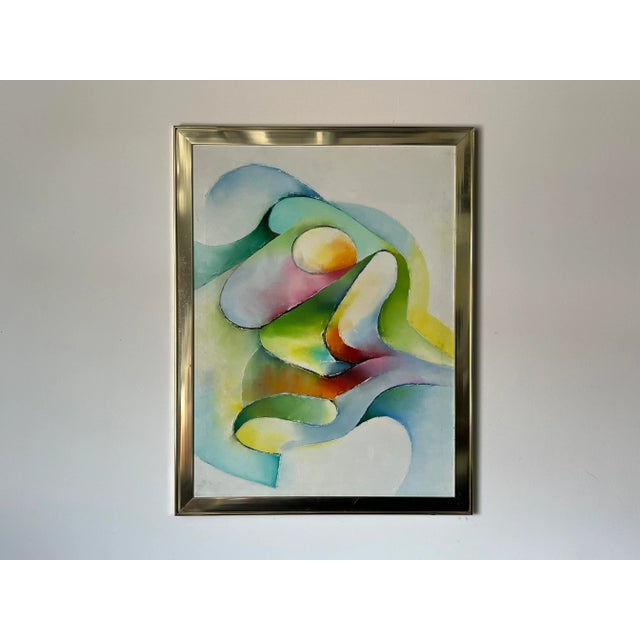 70's Hilda Rindom Expressionist Abstract Painting/Sold For Sale - Image 12 of 12