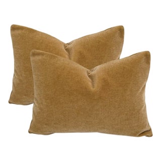 Golden Camel Mohair Lumbars 12" X 18" - a Pair For Sale