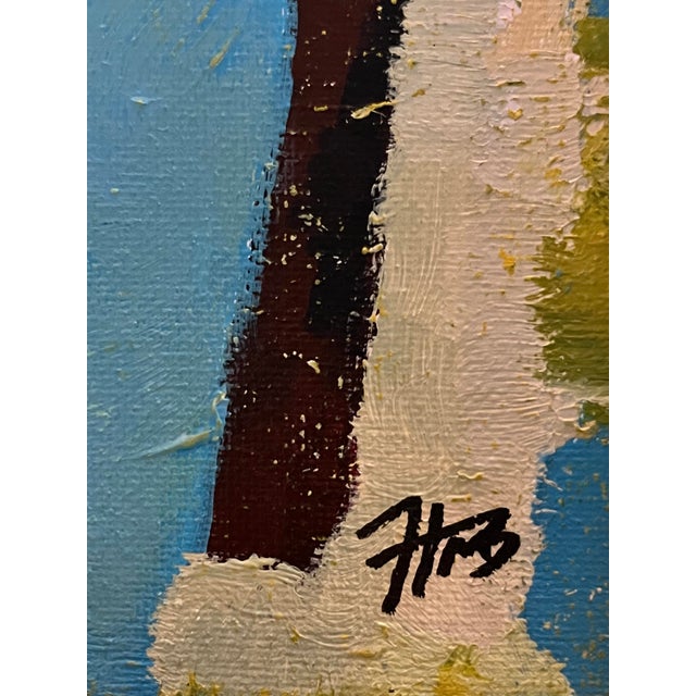 Contemporary Expressionist Plein Air Painting of Colorado Rockymountain Aspen Trees. For Sale - Image 3 of 5