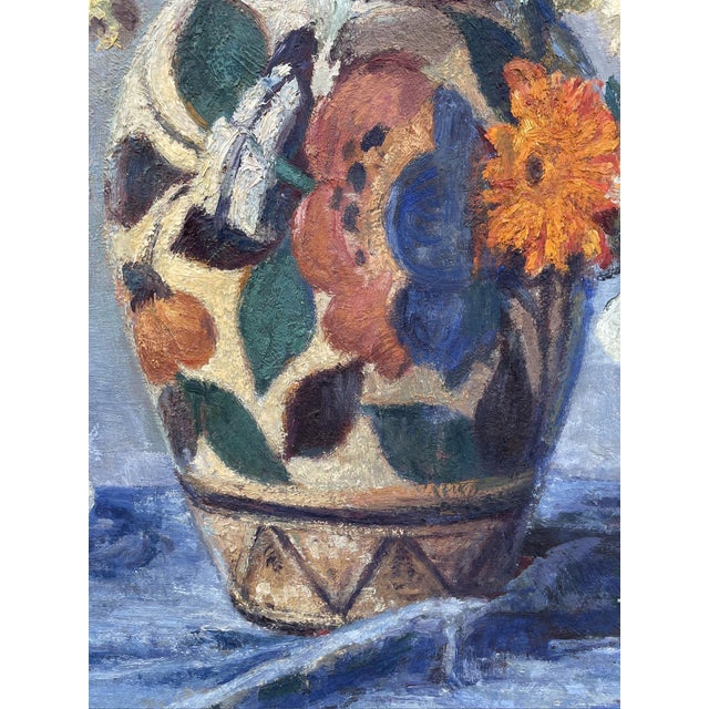 G. Gagneau, Composition with Dahlias and Gerberas, 1933, Oil on Board For Sale - Image 17 of 18