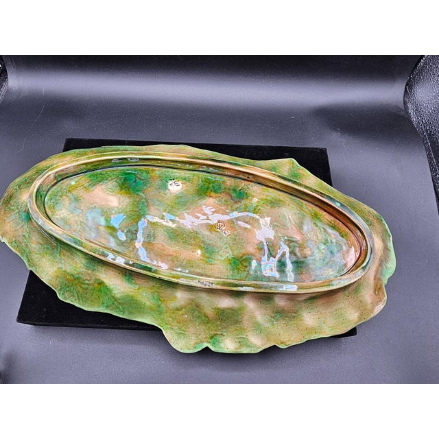 Victorian Antique c.1875 Victorian English George Jones Cucumber Platter 17" For Sale - Image 3 of 17