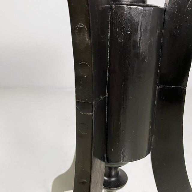 Art Deco Italian Dining Table in Black Wood, 1930s For Sale - Image 11 of 17