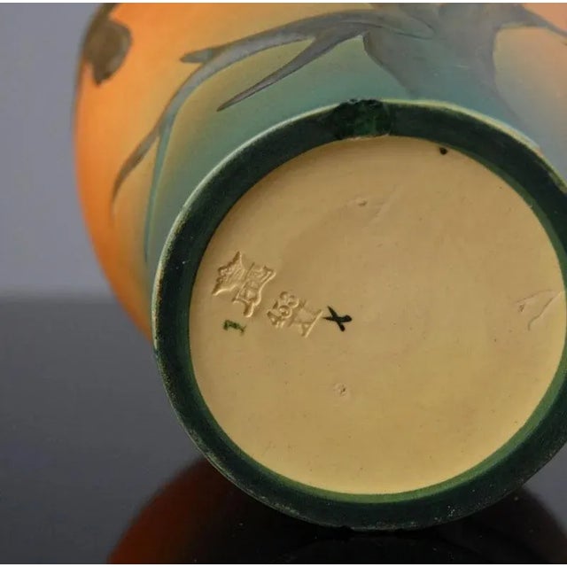 Antique Art Nouveau Danish Ceramic Vase from Ipsen, 1920s For Sale - Image 9 of 10