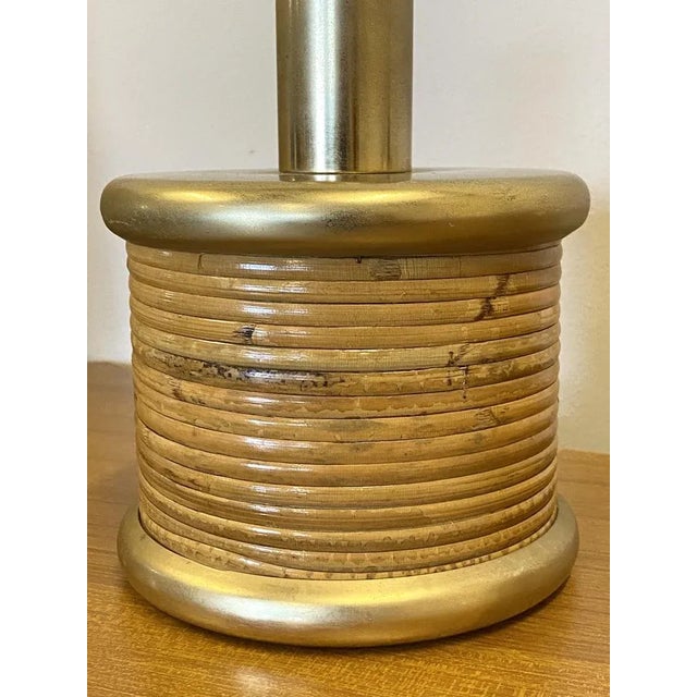 Metal Wicker Table Lamps, 1970s, Set of 2 For Sale - Image 7 of 10