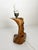 Brutalist Olive Wood Table Lamp, France, 1960s For Sale - Image 4 of 13