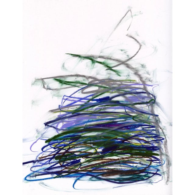 "Blue Notes #7" Abstract Print - 24" X 30" For Sale