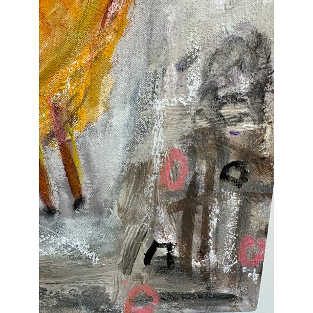 Colorful Painting of an Outdoor Chaise Longue For Sale - Image 9 of 11