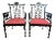 1960s Black Lacquer Pagoda Style Armchairs, a Pair For Sale