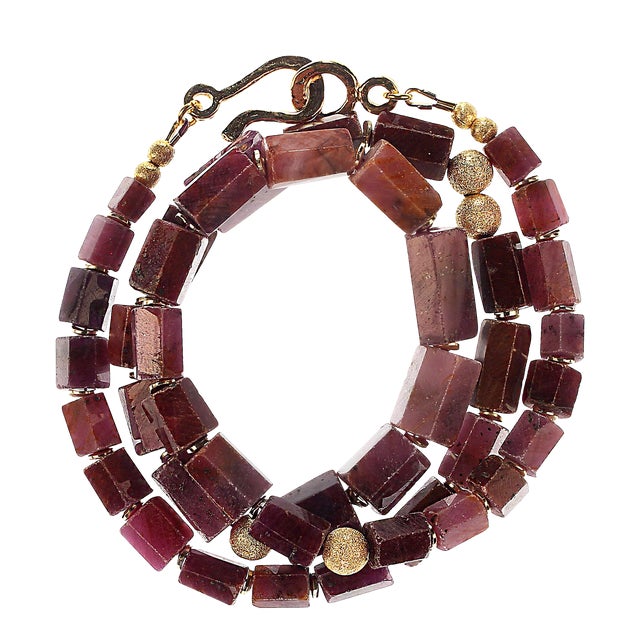 Exotic African Natural Ruby Necklace For Sale