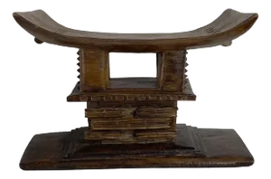 Vintage /Rare Ashanti Carved Wood Royal Stool Ghana 20.25" W
