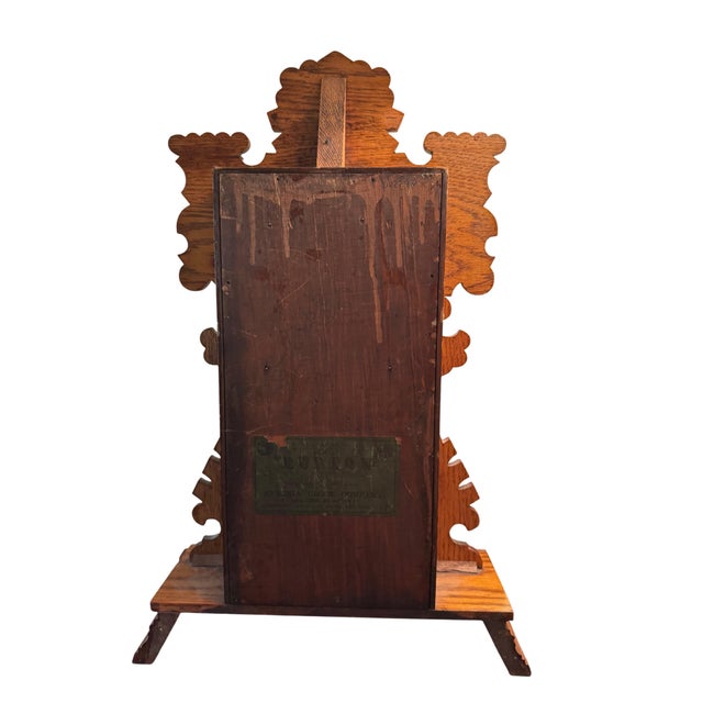 Wood Late 19th Century Ansonia Gingerbread Clock For Sale - Image 7 of 8