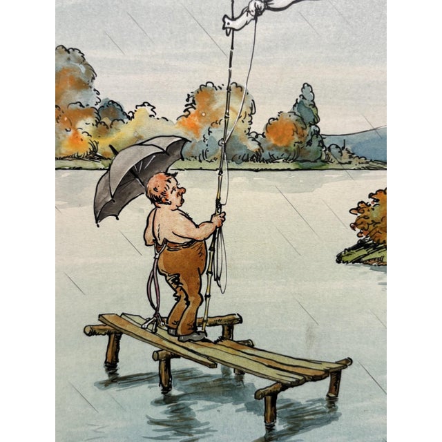 Heinz Geilfuß, SOS at the Collapsed Footbridge, Gouache For Sale - Image 10 of 13