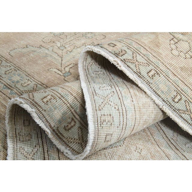 Boho Chic 1970s Vintage Persian Handmade Wool Cotton Orange Area Rug For Sale - Image 3 of 11