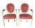 French 19th Century Louis XVI Painted Walnut Arm Chairs - Set of 2 For Sale