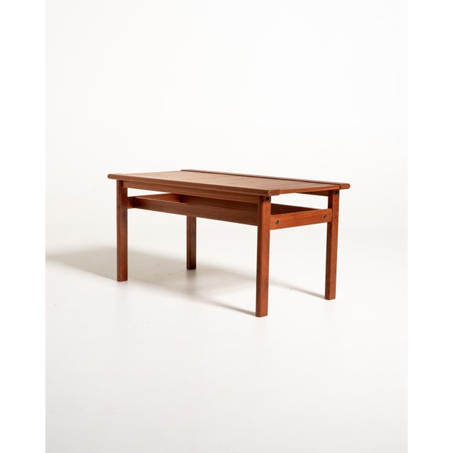 Scandinavian Teak Slatted Bench, 1960s For Sale - Image 4 of 10