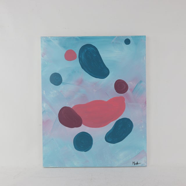"Floating Harmony" Contemporary Abstract Mixed-Media Painting For Sale - Image 9 of 9
