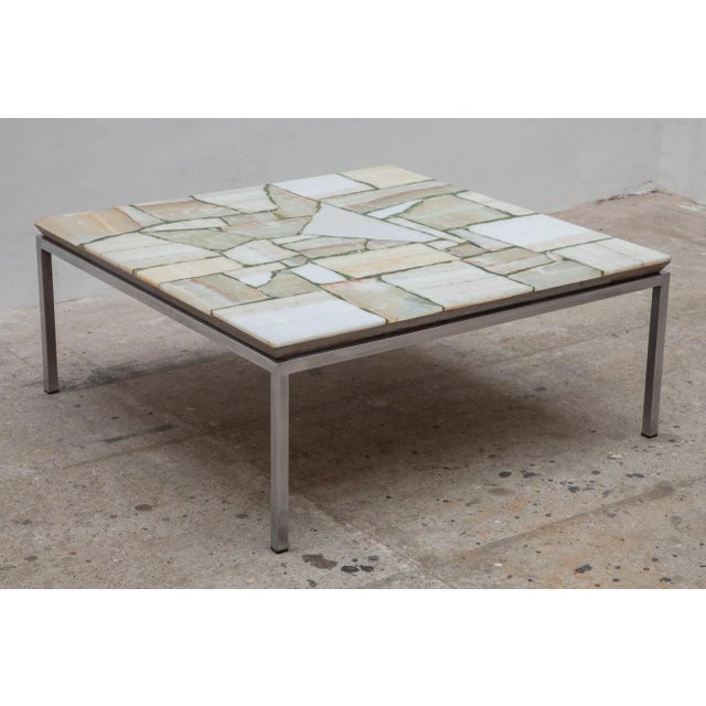 1960s Mosaic Marble End Table, 1960s For Sale - Image 5 of 7