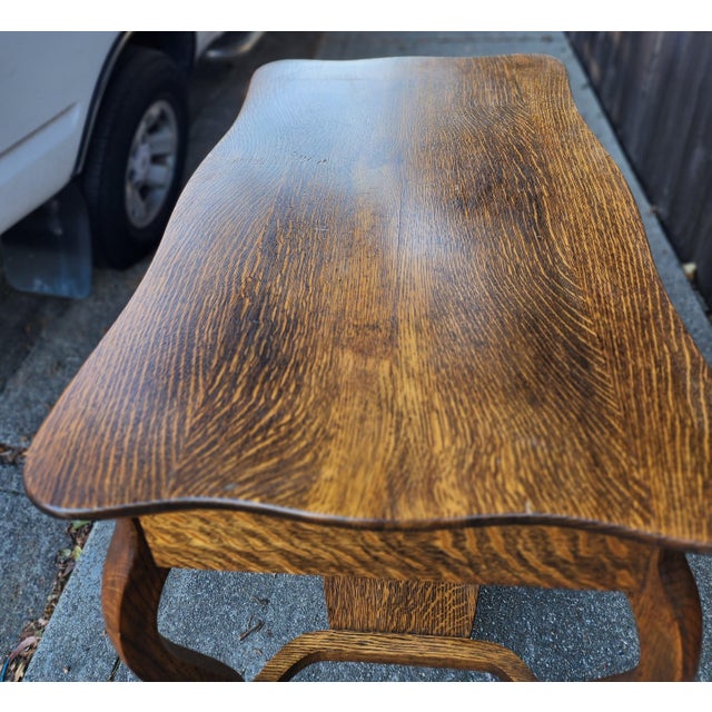 Antique Quartersawn Tiger Oak Library Table Chairish