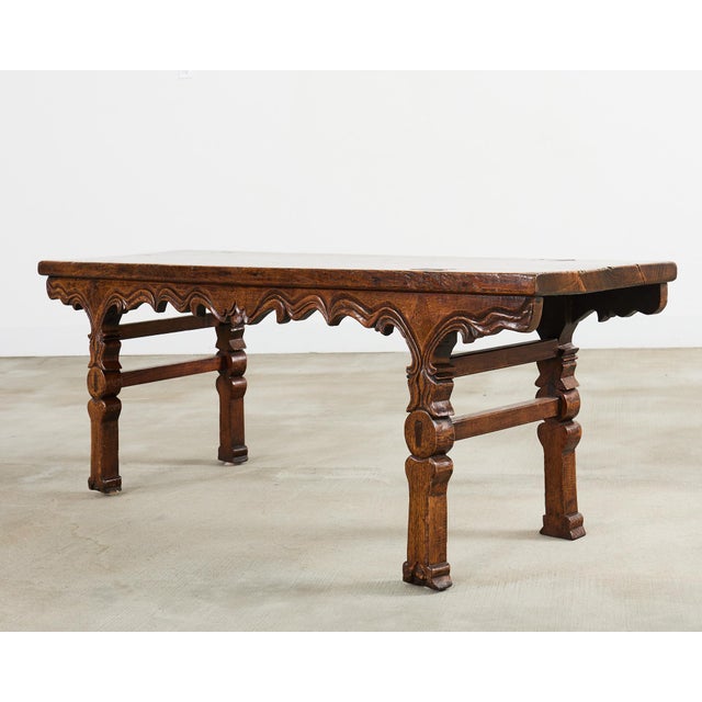 English Rustic Anglo-Indian Carved Hardwood Bench Seat For Sale - Image 3 of 12