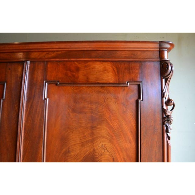 Antique German Mahogany Cabinet For Sale - Image 5 of 10
