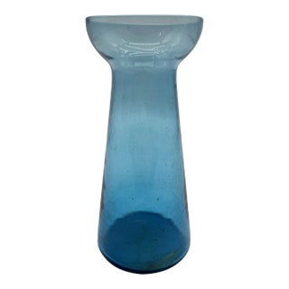 Antique Blown Cobalt Blue Glass Hyacinth Vase, Bristol, England, Circa 1840's For Sale
