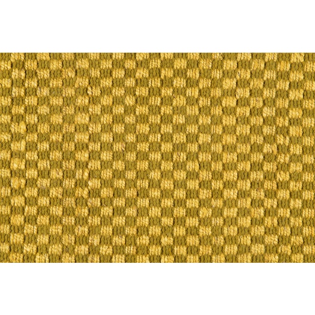 Transitional Part & Parcel Goods Textured Check Runner, 2’6”x8', Lime and Olive For Sale - Image 3 of 4