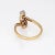 Early 20th Century Antique Edwardian Diamond Pearl Ring Moi et Toi 18k Gold Silver Topped Jewellery 9 size 9 For Sale - Image 5 of 6