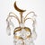 Neoclassical Pair of Swedish Crystal Prism Candelabra With Cobalt Blue Glass & Crescent Moon Finials For Sale - Image 3 of 4