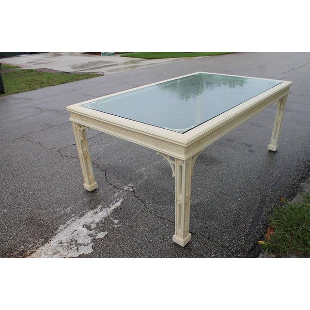 Fretwork Fret Chinese Chippendale Dining Table Chairish