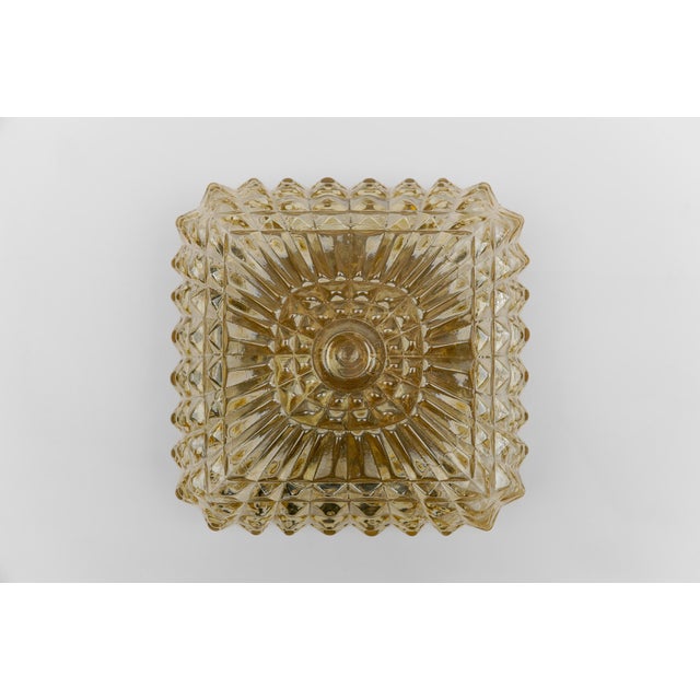 Mid-Century Modern Amber Bubble Glass Flush Mount, 1960s For Sale - Image 10 of 10