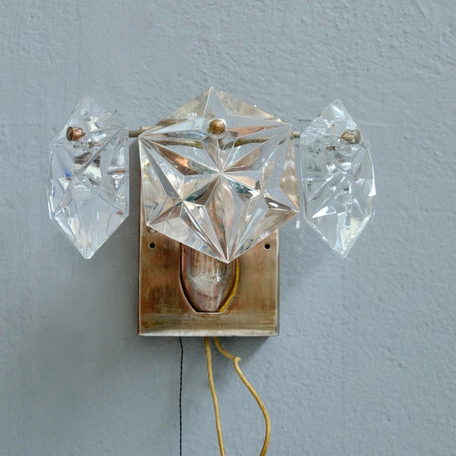 Mid-Century Crystal Sconce by Kinkeldey, Germany, 1970s For Sale - Image 14 of 14