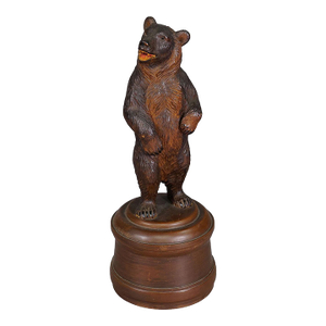 Wooden Carved Black Forest Bear, Brienz Around 1920s